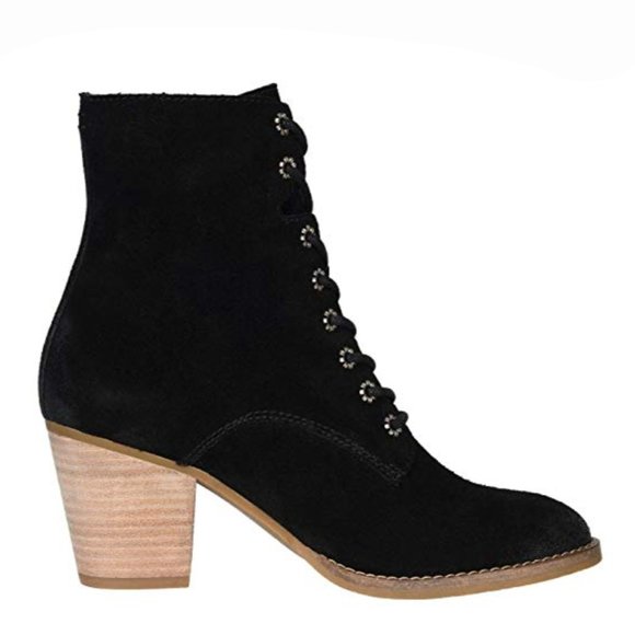 NIB FRYE ALLISTER LACE UP BLACK LEATHER BOOTS - Picture 4 of 9